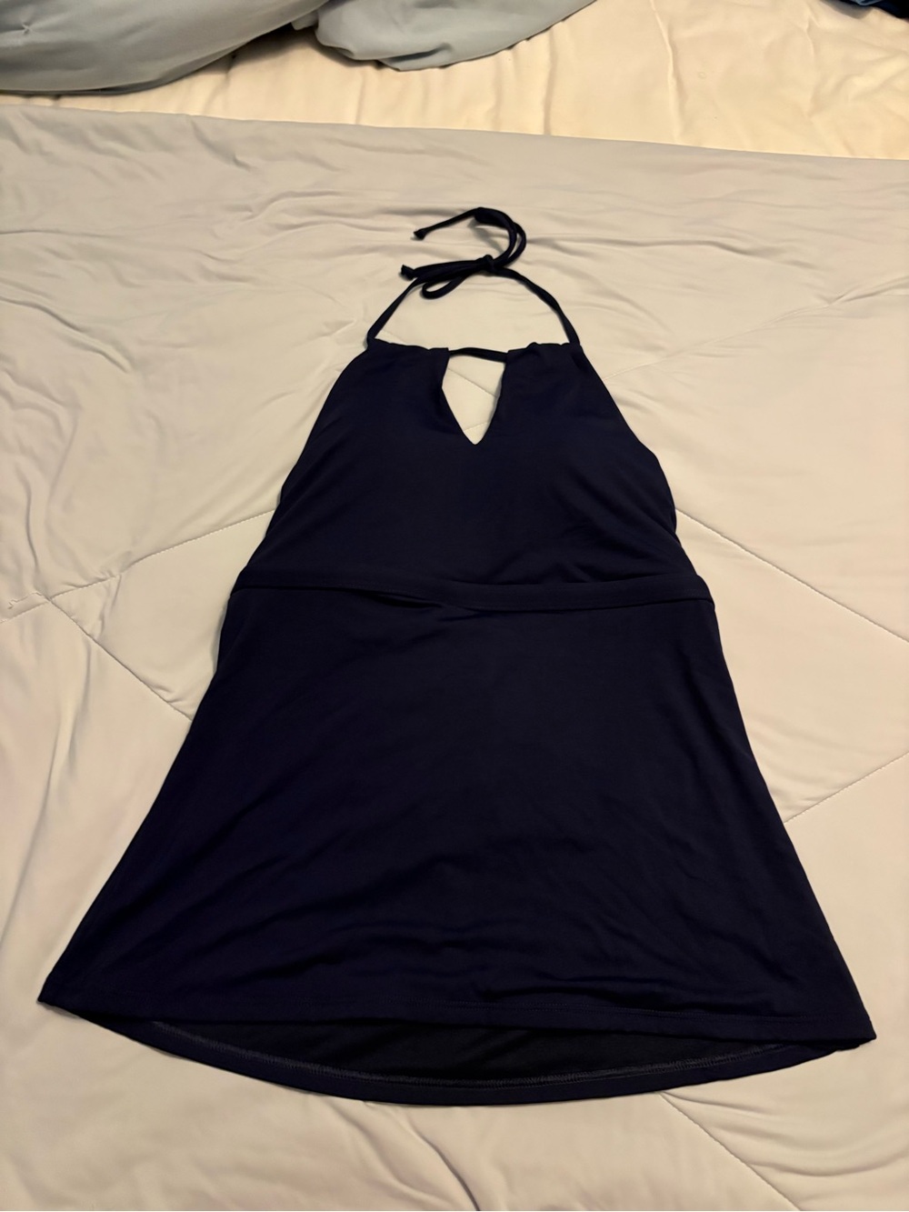 Athleta Navy Halter Swimdress Bikini Top